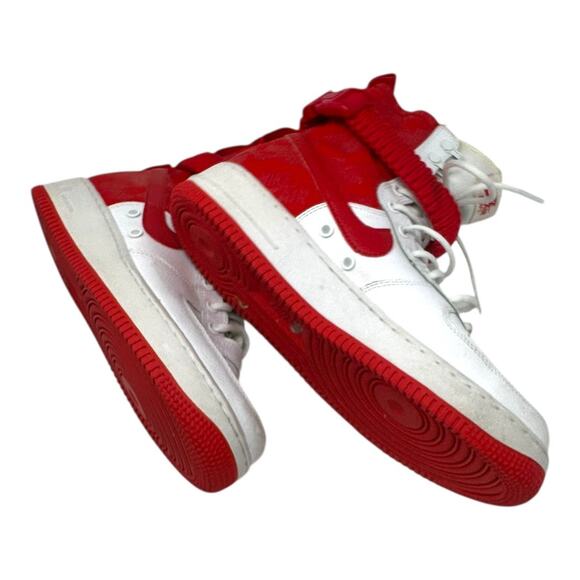 Nike Mens Air Force 1 SF Hi Red Leather High Top Lace Up Athletic Shoes Size 8.5 main image 8